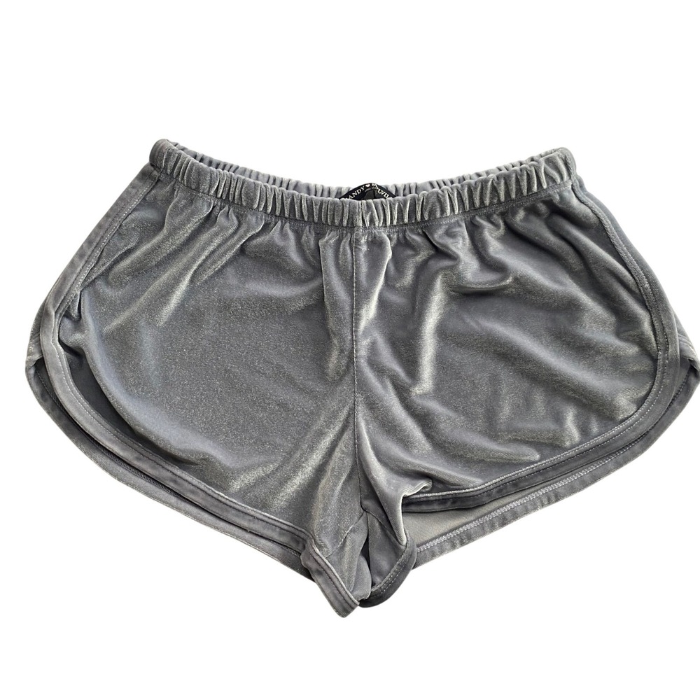Brandy Melville Dolphin Shorts Gray Velvet Lounge Sleepwear Small